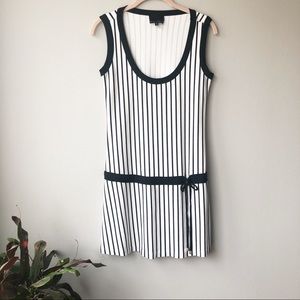 Atina Cristina XS Striped Drop Waist Sleeveless Dress.